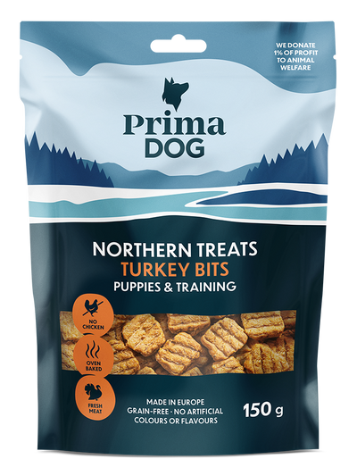 PD NT Bits Kalkon för Valpar & Träning 150g
