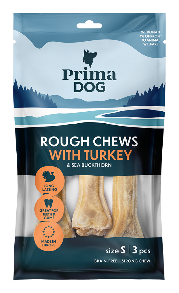 PD Rough Chews Kalkon & Havtorn S 10cm, 105g