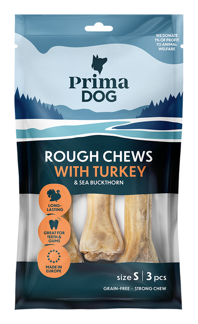 PD Rough Chews Kalkon & Havtorn S 10cm, 105g
