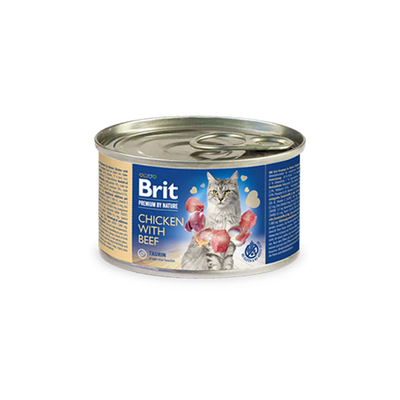 Brit PbN Katt Kyckling & Biff 200g