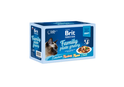 Brit PbN Katt Filéer i Sås Family Plate 1020g (12x85g)