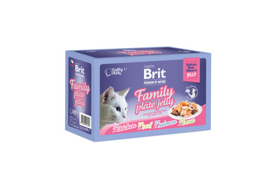 Brit PbN Katt Filéer i Gelé Family Plate 1020g (12x85g)