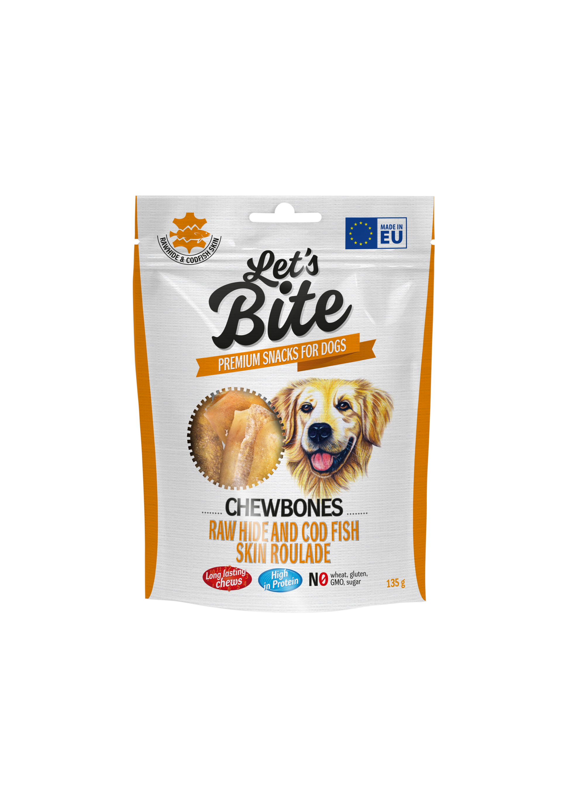 Let´s Bite Meat Tuggben Råhud & torskskinn rulader 135g
