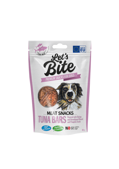 Let´s Bite Meat Snacks. Tonfiskbars med räkor pumpafrön 80g
