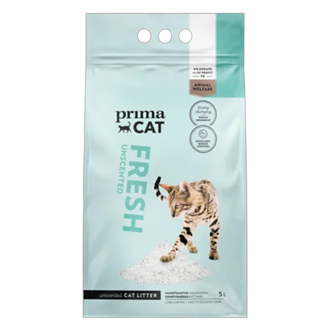 PC Fresh Unscented Kattsand, Vit 5L