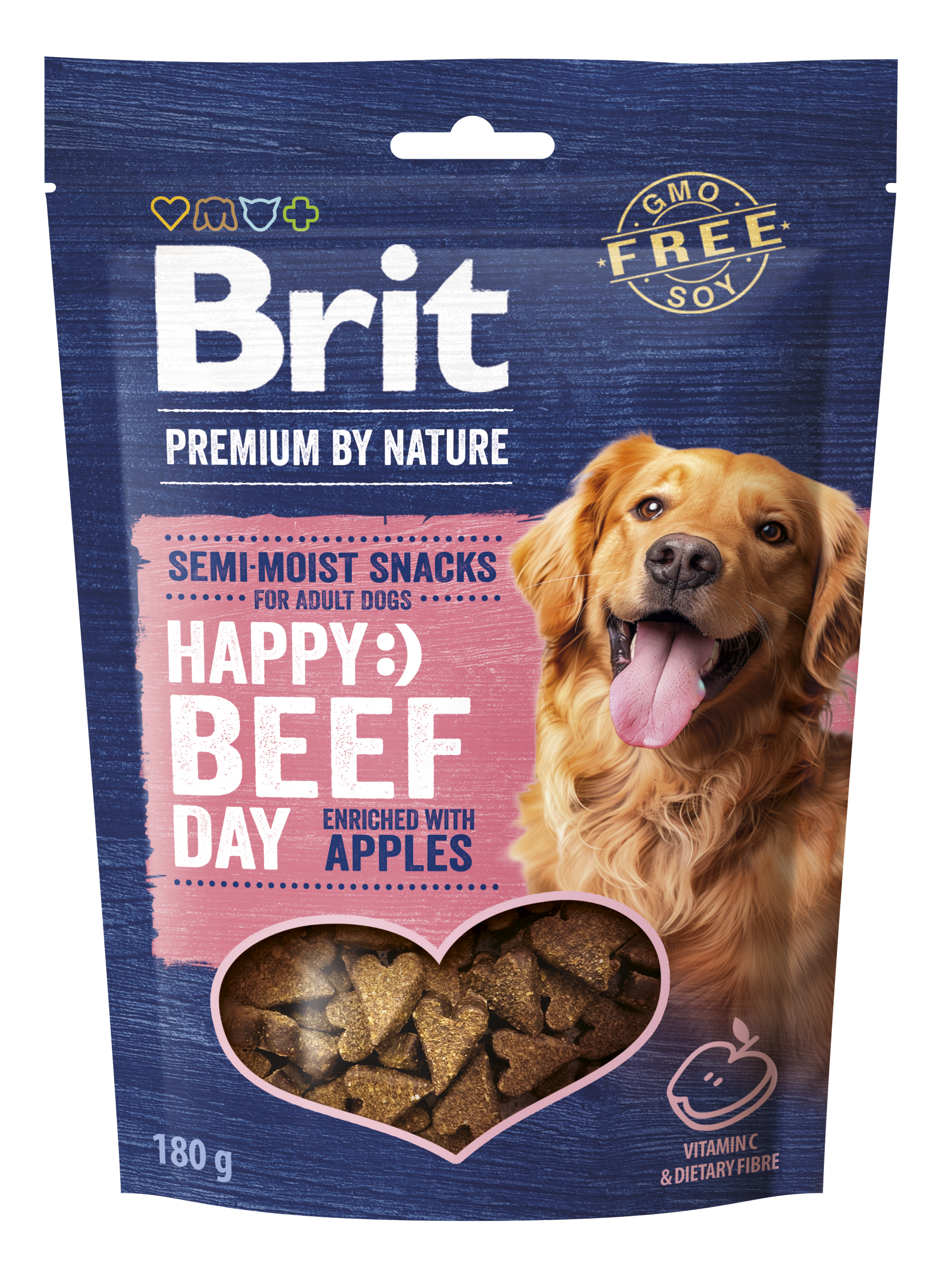 Brit PbN Semi-moist Snacks Biff & Äpple 180g