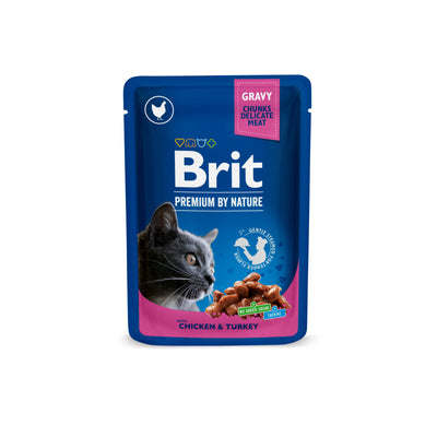 Brit Premium Katt Kyckling & Kalkon i Sås 100g