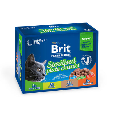 Brit PbN Katt Sterilized, Bitar i Sås 12x100g