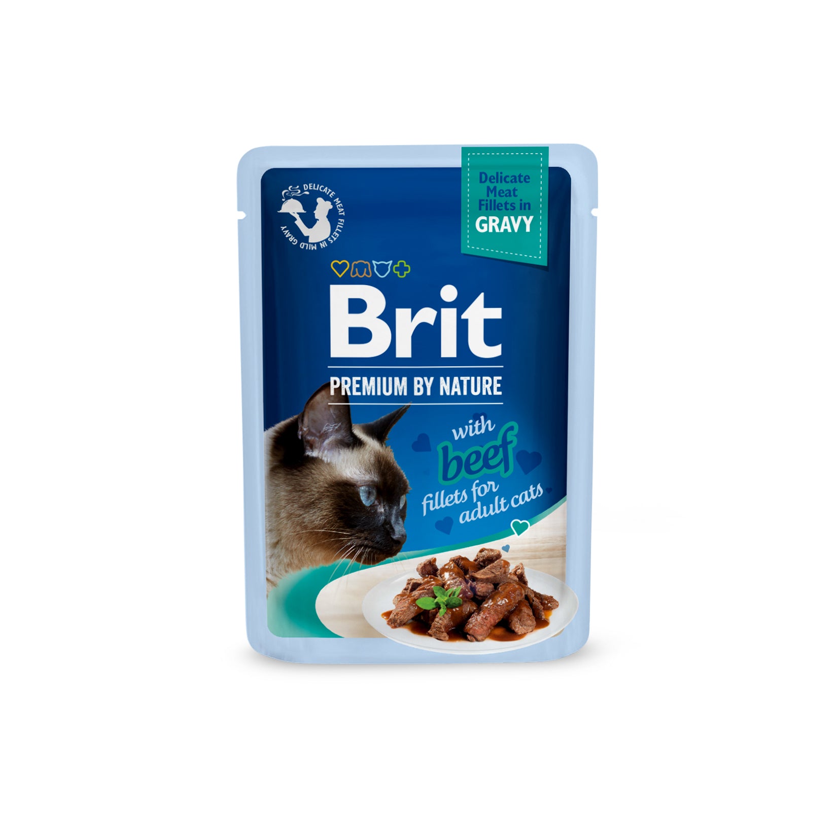 Brit PbN Katt Filéer i Sås Biff 85g