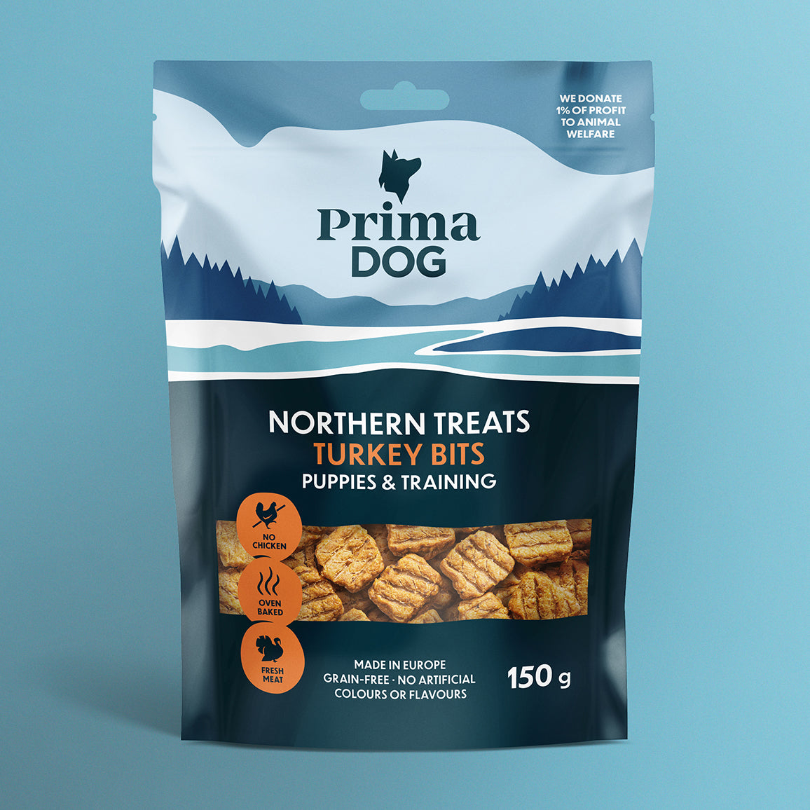 PD NT Bits Kalkon för Valpar & Träning 150g