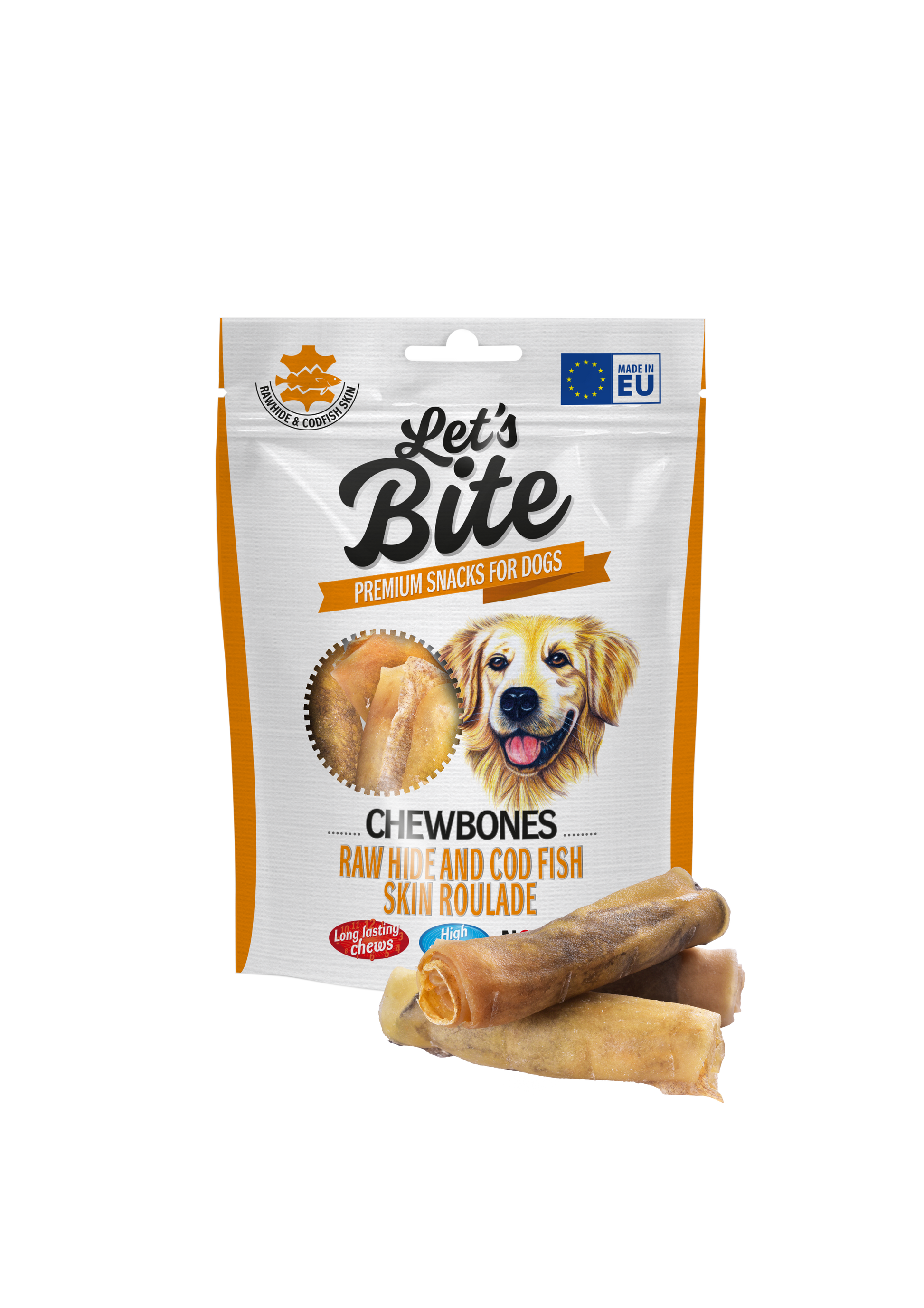 Let´s Bite Meat Tuggben Råhud & torskskinn rulader 135g