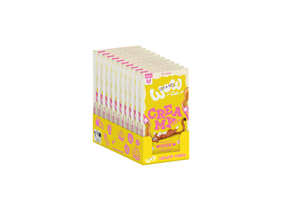 WOW CAT Krämiga snacks med kyckling 5x16g