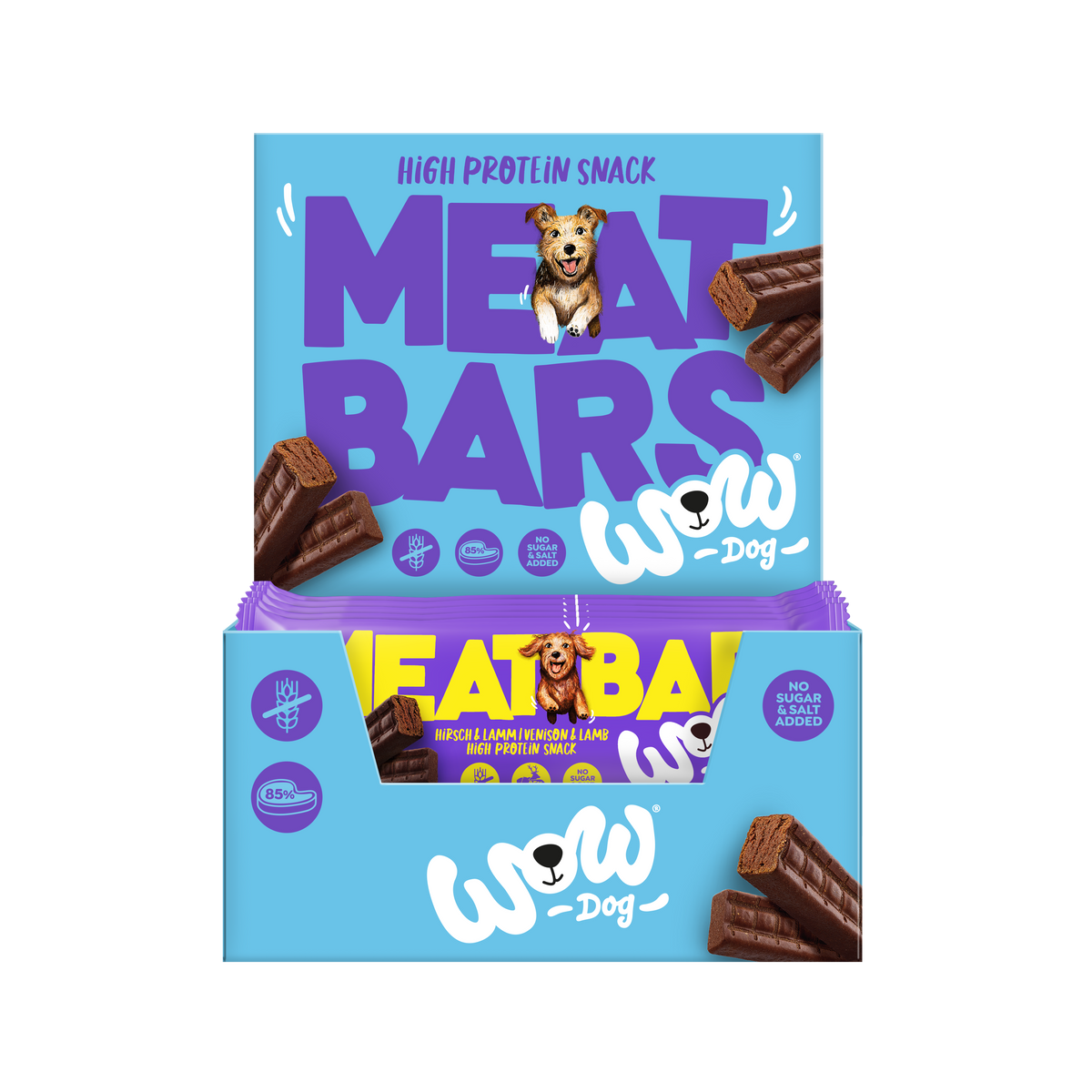 WOW DOG Köttbar Hjort & Lamm 40g