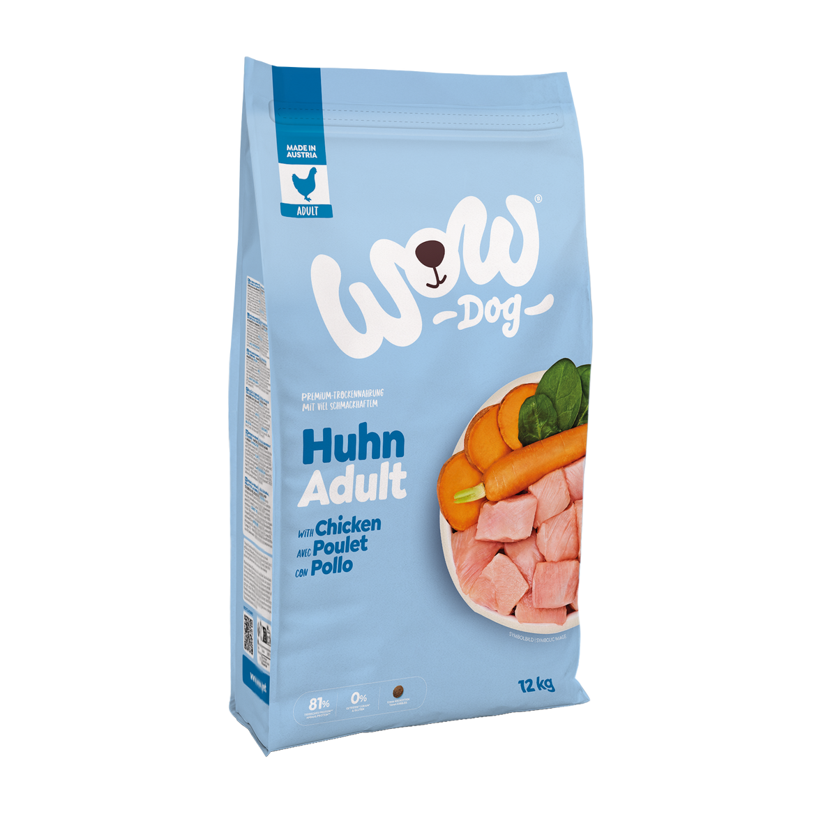 WOW TORRFODER VUXEN Kyckling 12kg