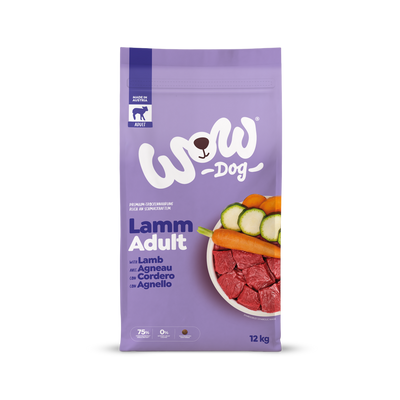 WOW TORRFODER VUXEN med Lamm 12kg