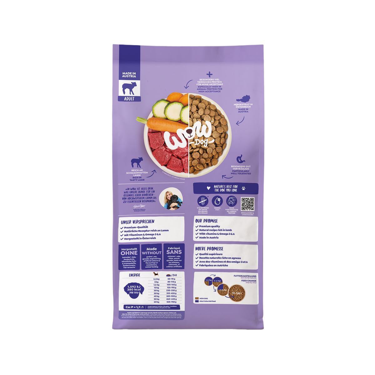 WOW TORRFODER VUXEN med Lamm 12kg