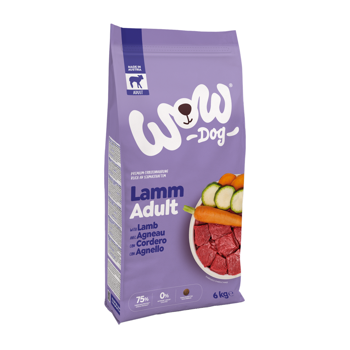 WOW TORRFODER VUXEN med Lamm 6kg