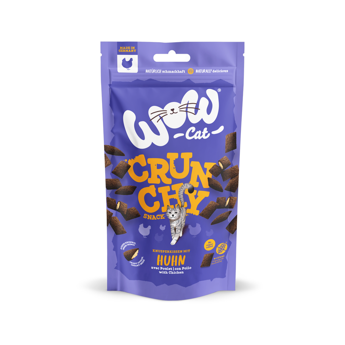 WOW CAT Krispiga snacks med kyckling 60g