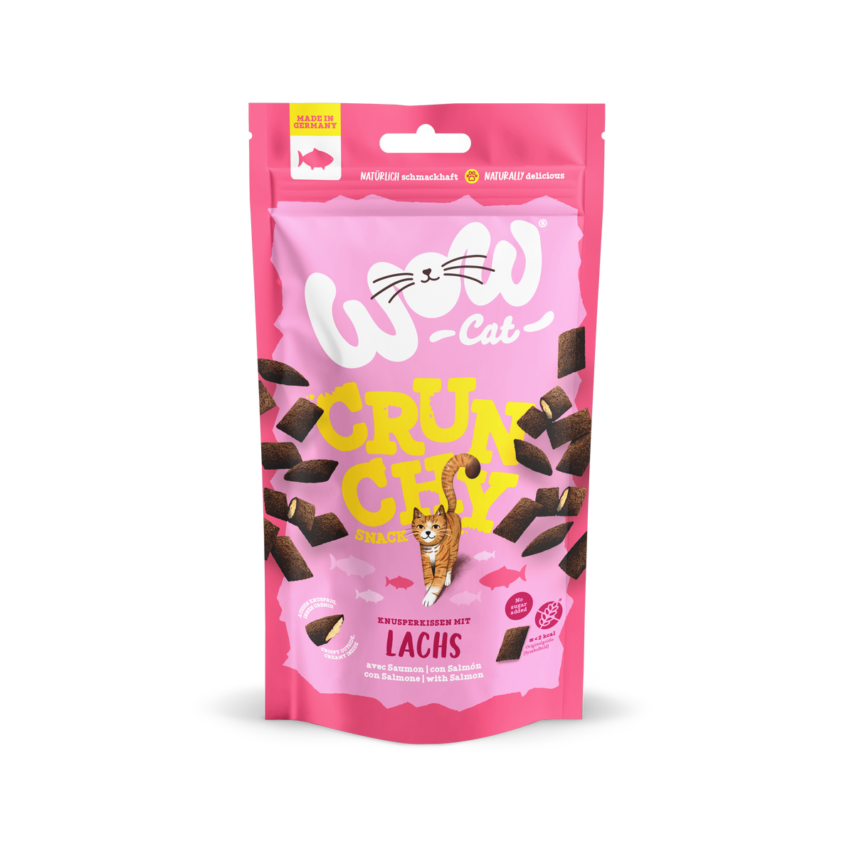 WOW CAT Krispiga snacks med lax 60g
