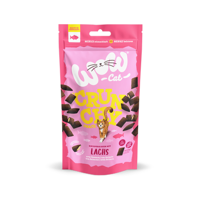 WOW CAT Krispiga snacks med lax 60g