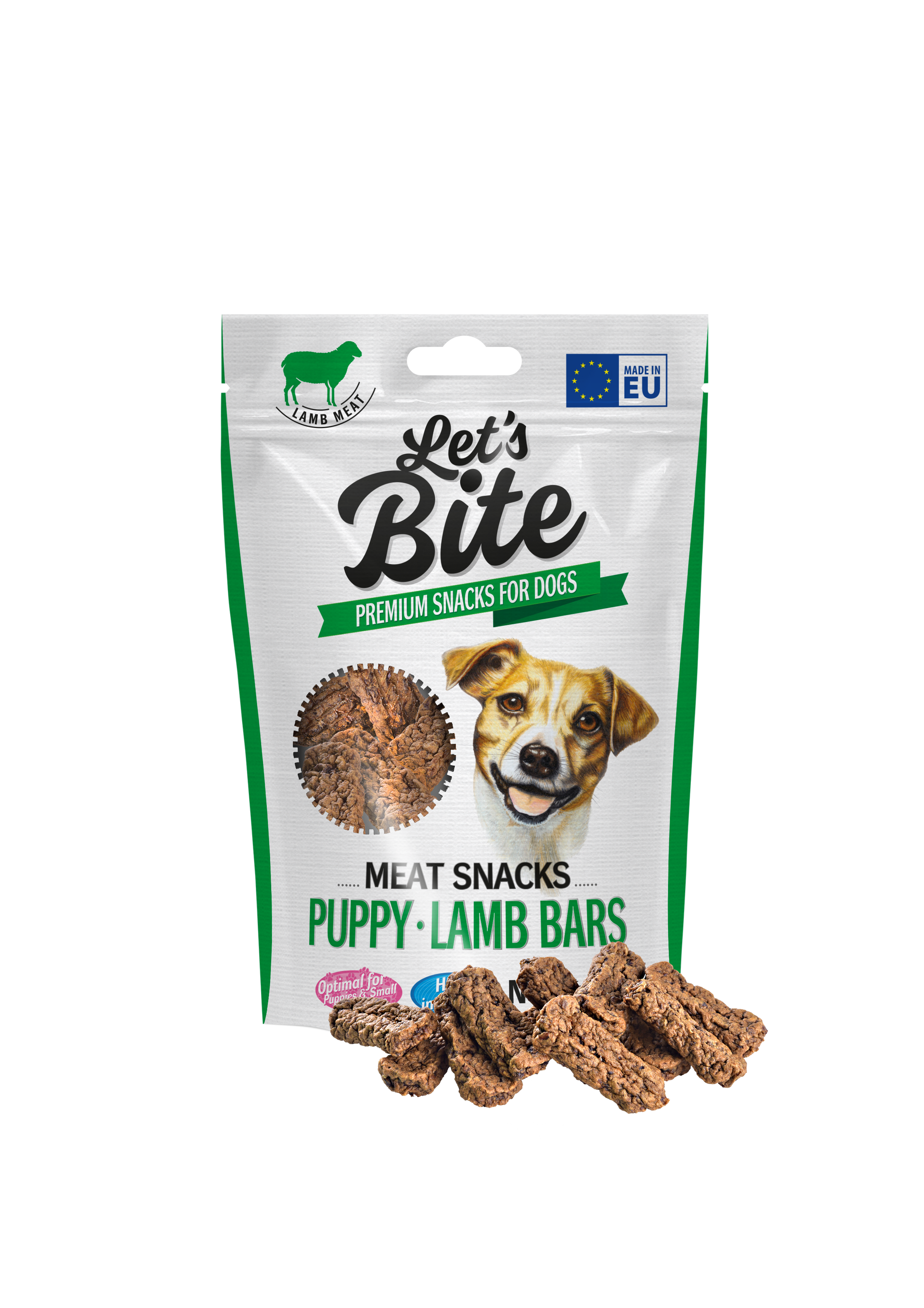 Let´s Bite Meat Snacks. Valp Lammbars 80g