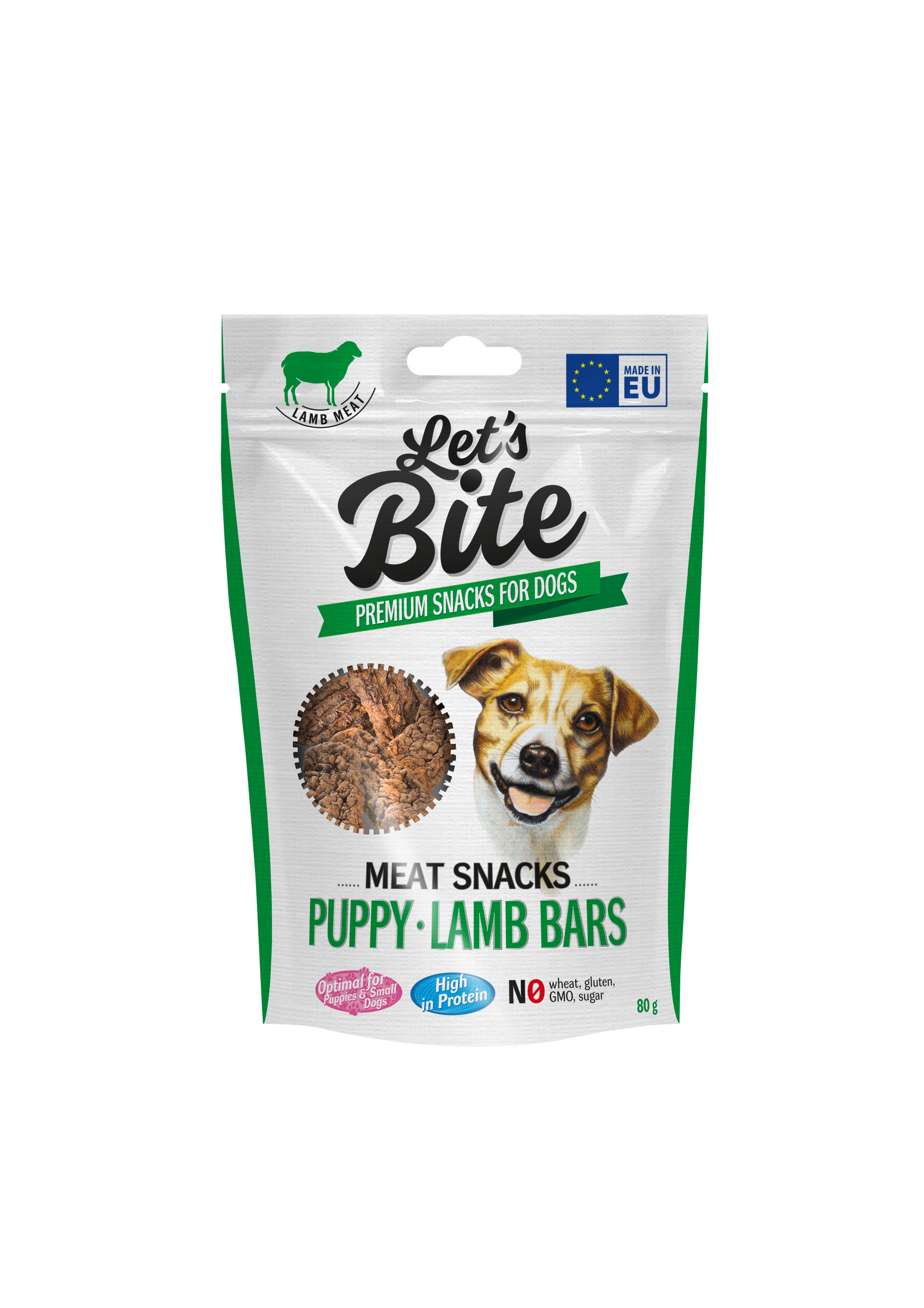 Let´s Bite Meat Snacks. Valp Lammbars 80g