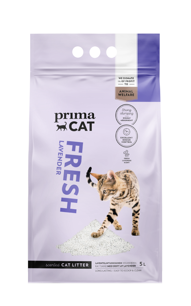 PC Fresh Lavendel kattsand, vit 5L