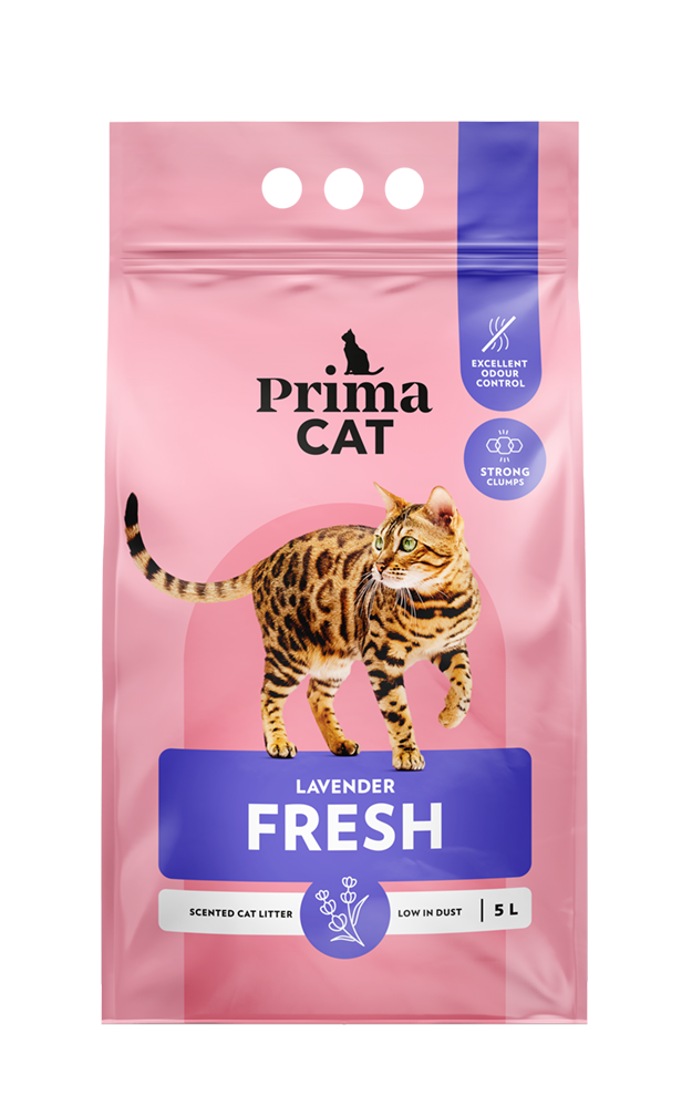 PC Fresh Lavendel kattsand, vit 5L