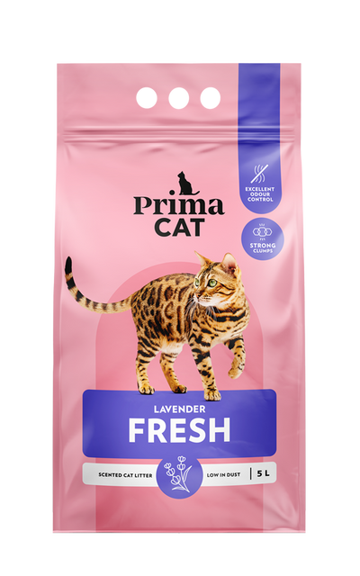 PC Fresh Lavendel kattsand, vit 5L