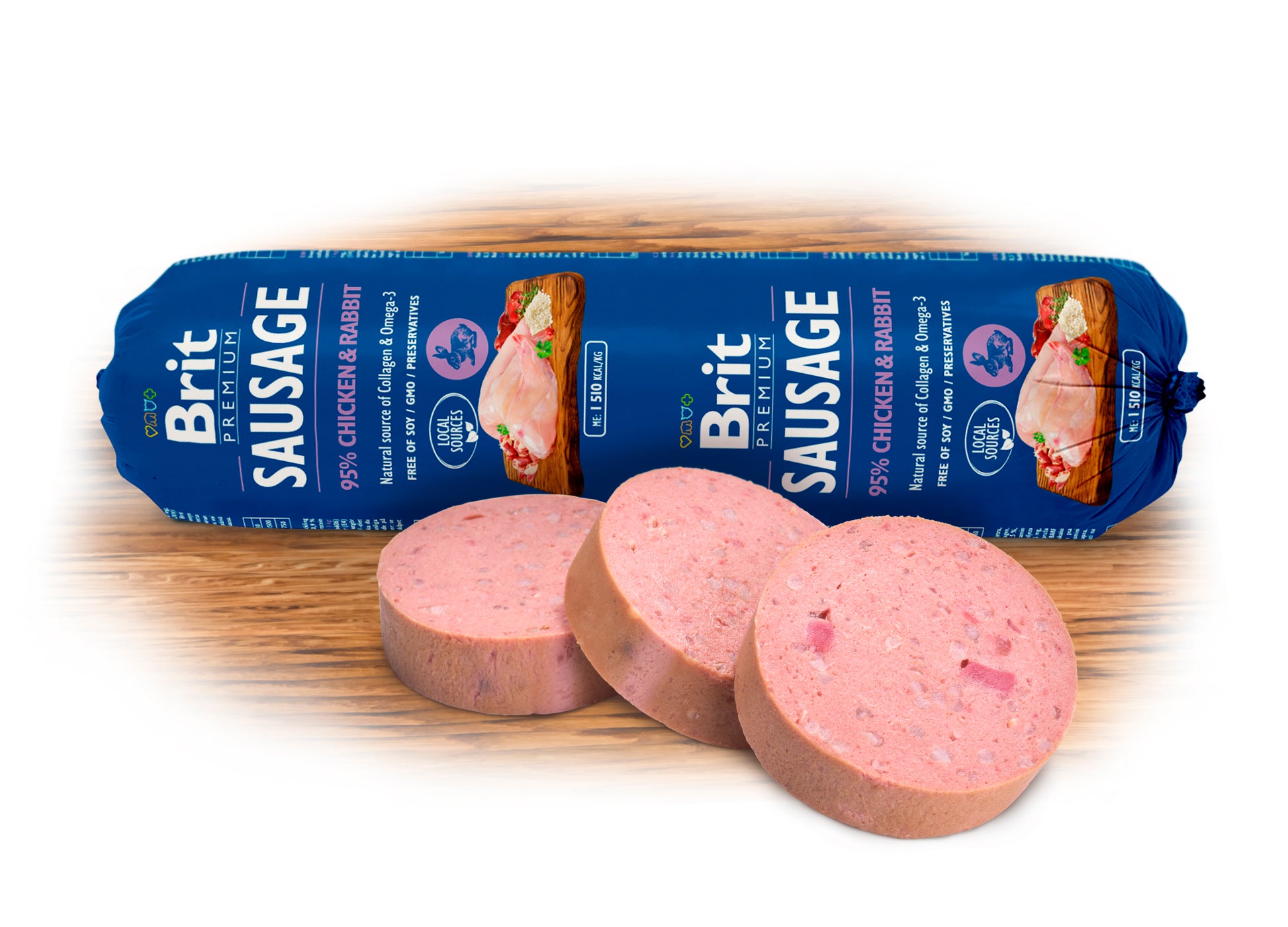 Brit Premium Korv Kyckling & Kanin 800g