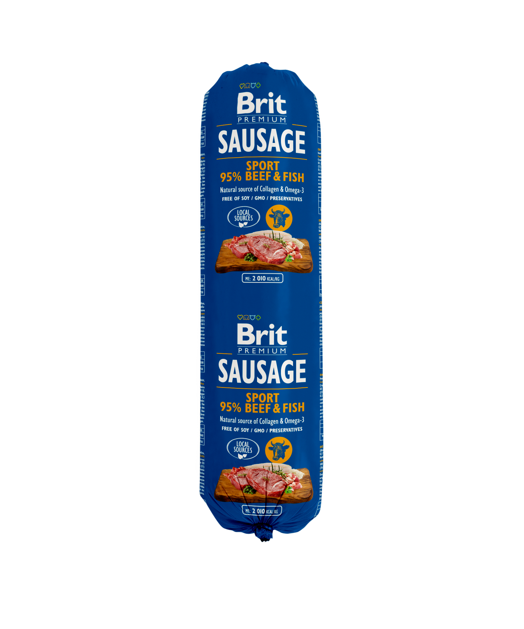 Brit Premium Korv Biff & Fisk Sport 800g