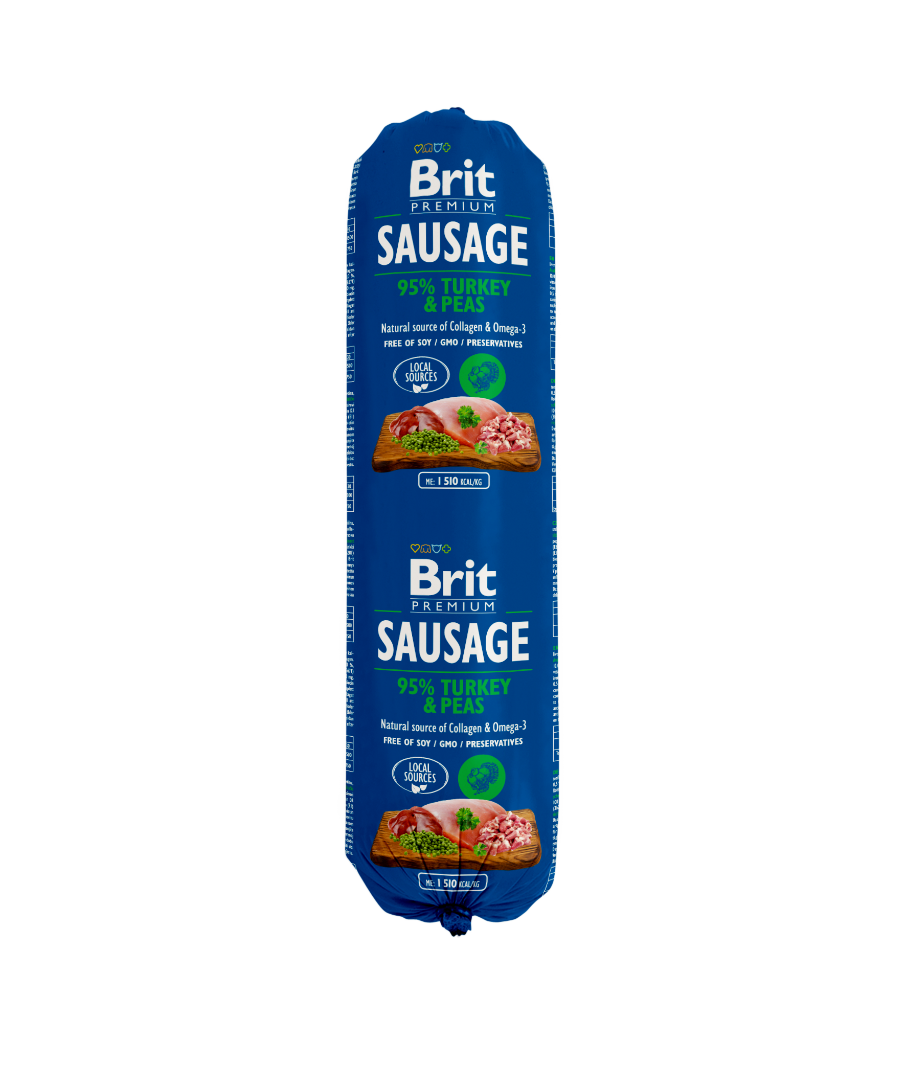 Brit Premium Korv Kalkon & Ärtor 800g
