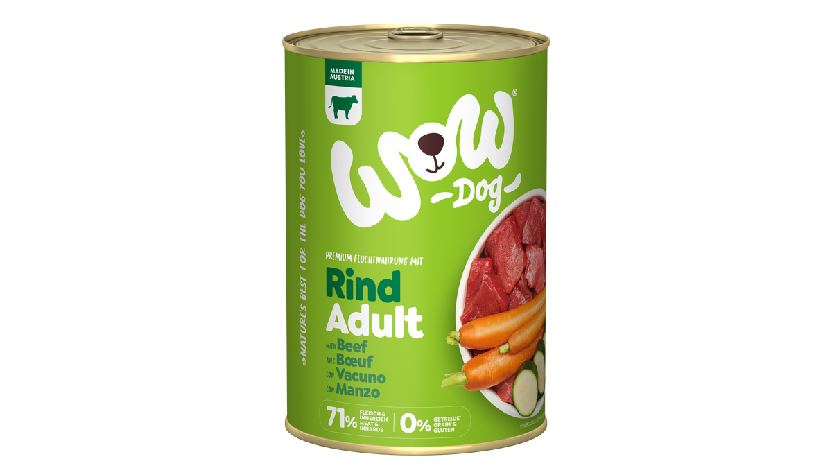 WOW DOG VUXEN Biff 400g