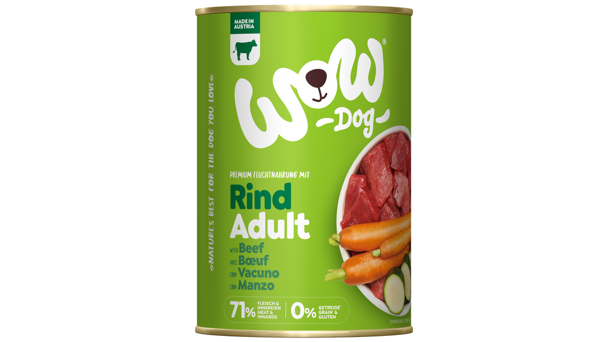 WOW DOG VUXEN Biff 400g