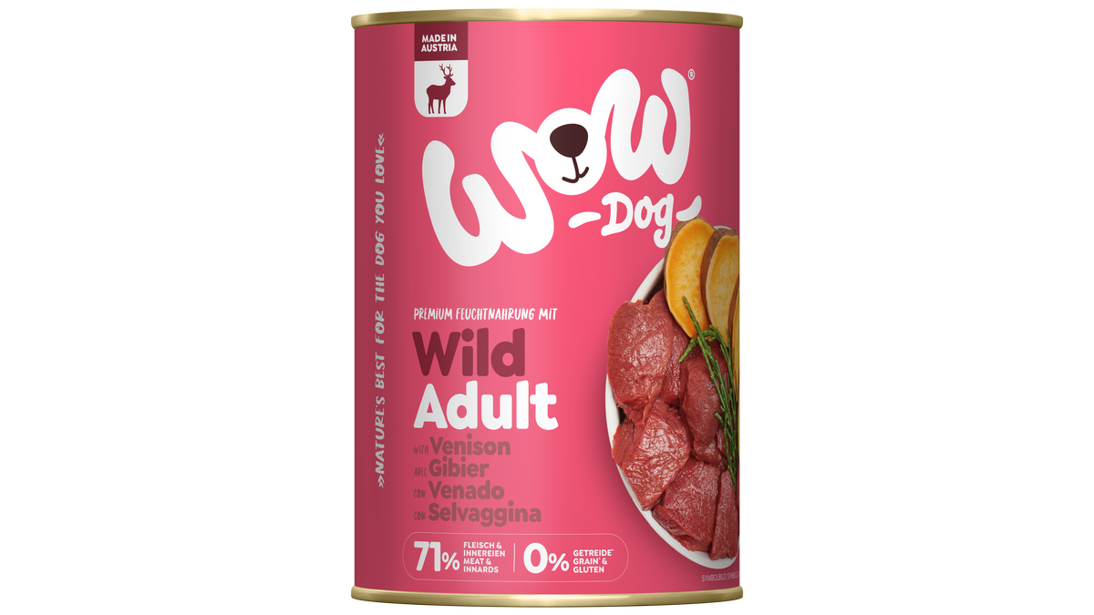 WOW DOG VUXEN Vilt 400g