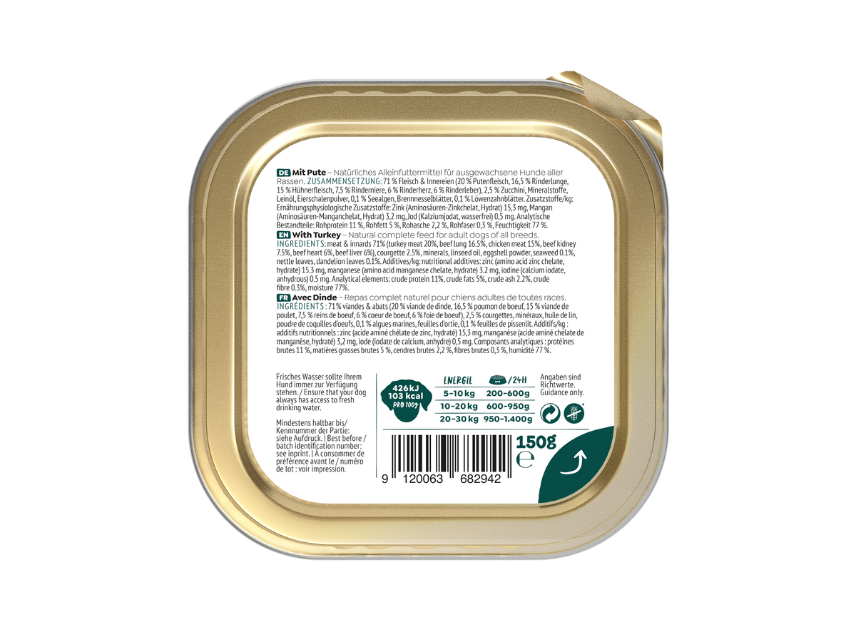 WOW DOG VUXEN Kalkon 150g
